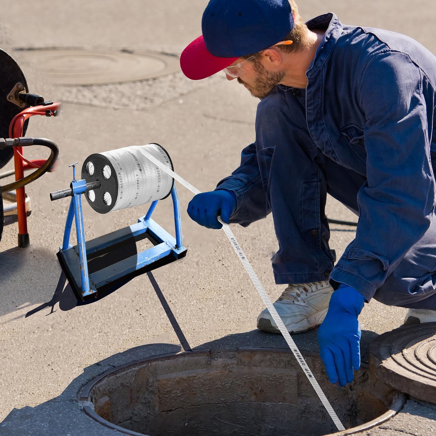 VEVOR Polyester Pull Tape, 2500 lbf Tensile Capacity Polyester Webbing, 3/4" x 265' Cable Pulling Tape, Printed Webbing Mule Tape Flat Rope for Packaging, Commercial Electrical, Gardening