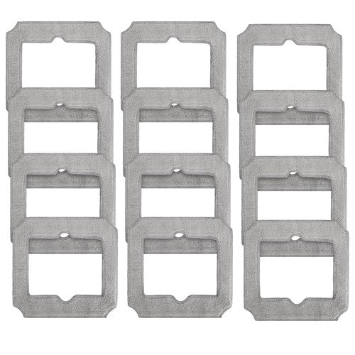 lasuroa 12pcs W-CC02-0012 Mop Pad Replacement for ECOVACS Winbot Mini Robot Vacuum Cleaner, Washable Microfiber Vac Cleaning Cloth Vacuum Cleaner Mop Pads