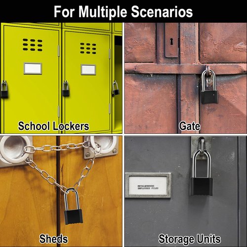 Faburo 2pcs Combination Lock, 4-Digit Heavy Duty Combo Lock, Combination Padlock Outdoor Waterproof Gate Locks for Outdoor Fence, Locker, Sheds, Gym, Gate Hasps (2pcs, Long Shackle)