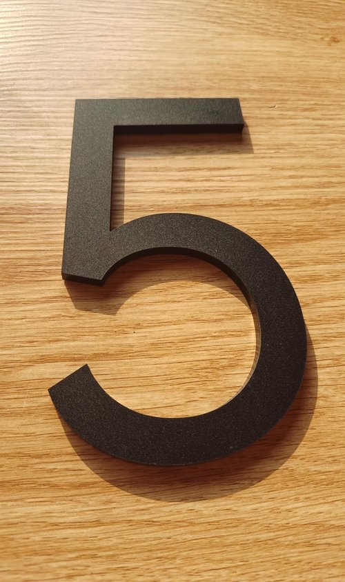 Adress Numbers - Self Adhesive 5 Inch Black Mailbox Numbers House Numbers for Apartment Door Farmhouse Mailbox Office Hotel Outside,House Numbers and Letters, Frosted Matte Black Acrylic House Number