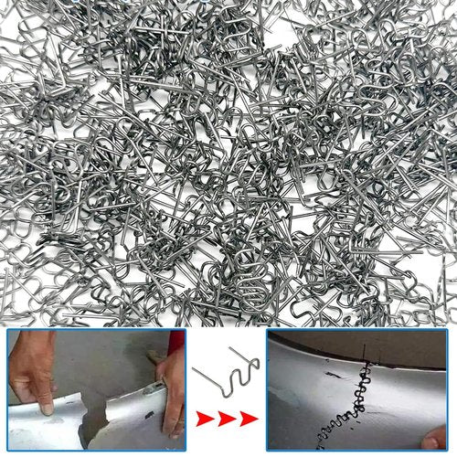 1000pcs 0.8mm Plastic Welder Staples,Plastic Welding Staples,Wave Hot Staples Welding Rods Supplies for Plastic Welder Gun to All Plastic Fix Repair Car Bumpers,Plastic Cracks