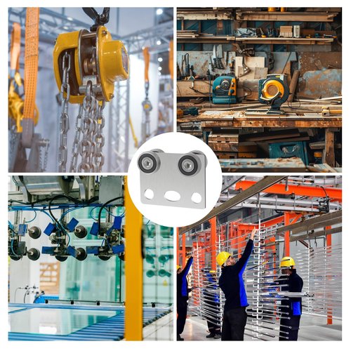 BIAXJUNY 4 Wheel Trolley Assembly Rollers, Bearing Trolley Assembly for Use with 1-5/8" Wide and All 1-5/8" or Taller Strut Channel(2 Pack)