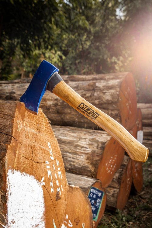 Estwing Axe, 14 Inch Handle, 1.25 lb Head with Hickory Wood Handle, Model #62370