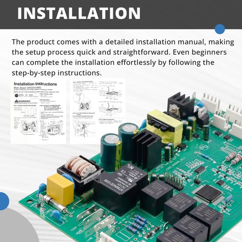 Upgrade WR55X10942C Control Board from Factory Retail Box Compatible with Ge Refrigerator Main Control Board/Motherboard Replace WR55X10942P WR55X11130 WR55X10552 WR55X10656 WR55X10996 WR55X11072