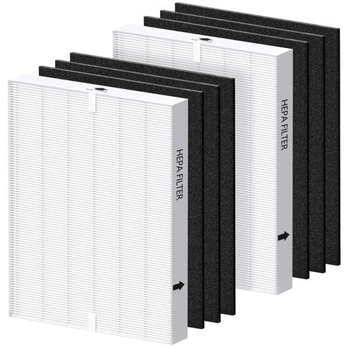 AP-1512HH Filter Replacement Set for Coway Airmega AP-1512HH and Airmega 200M Air Purifi-ers, 2 Efficient HEPA and 6 Carbon Pre-Filters, Compared to Part # 3304899