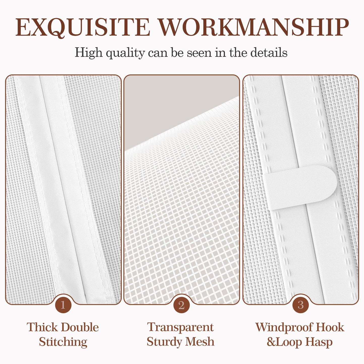 Yotache White Magnetic Screen Door Fit 72" x 80" Doors, Screen Size 74" x 81" Double Door Net Curtain for Sliding Door