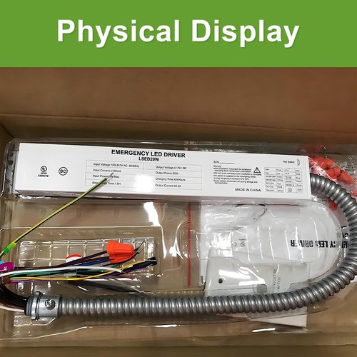 LED Emergency Backup Driver 20W, 120V-347VAC, Rechargeable UL Approved Backup Battery, Over 90mins Emergency Time, for LED troffer, Panel and Tubes White