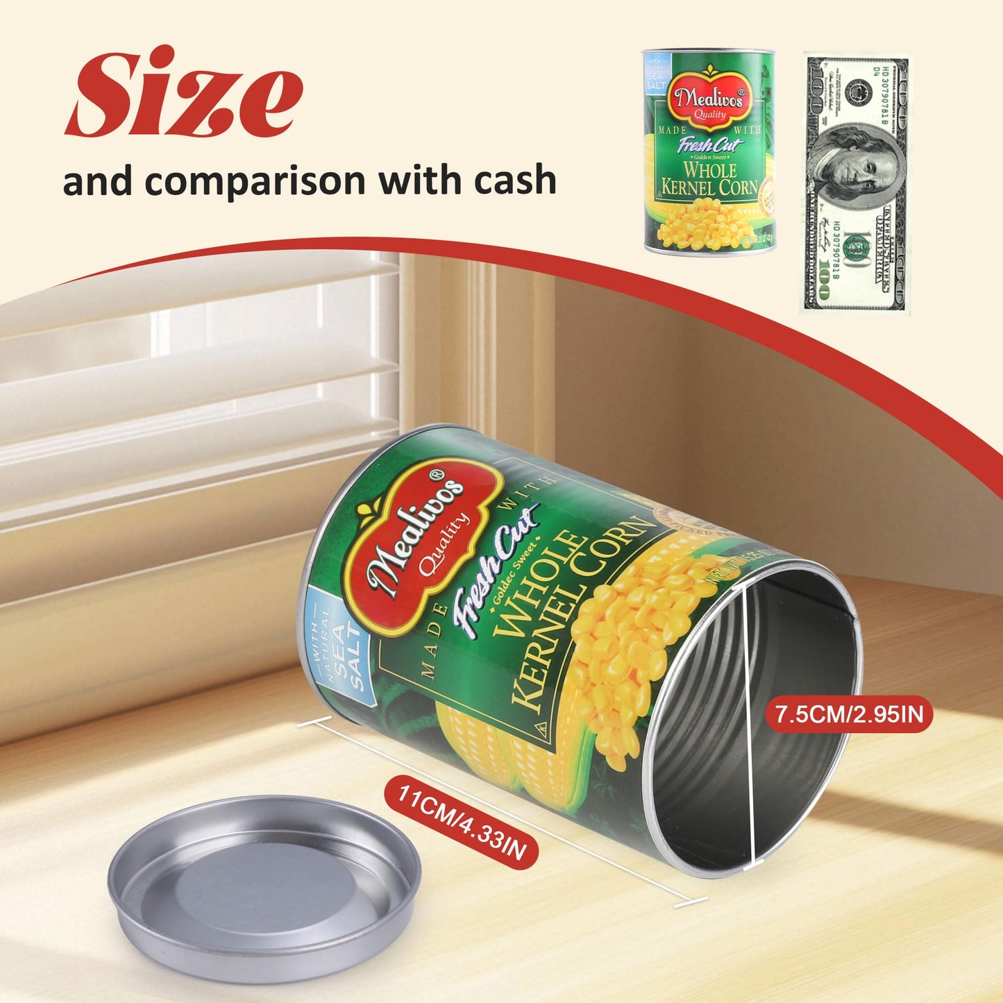 Fake Whole Kernel Corn Can Safes Diversion Secret Stash Safes