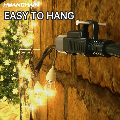 HUANCHAIN Indoor Outdoor Black Extension Cord 100 ft Waterproof, 16/3 Gauge Flexible Cold-Resistant Appliance Extension Cord Outside, 10A 1250W 16AWG SJTW, 3 Prong Heavy Duty Electric Cable, ETL