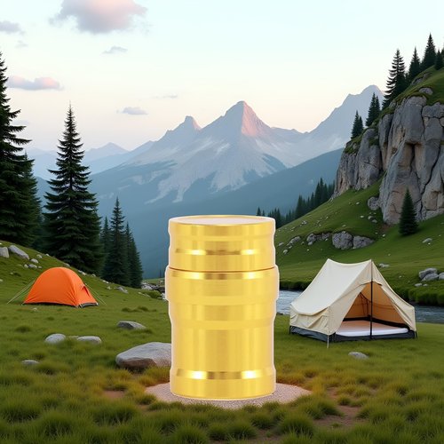 Gold Portable Metal Mini Alcohol Lamp, 10ml Liquid Lighter Stoves Tools, Mini Ignition Tool for Travel Camping Hiking
