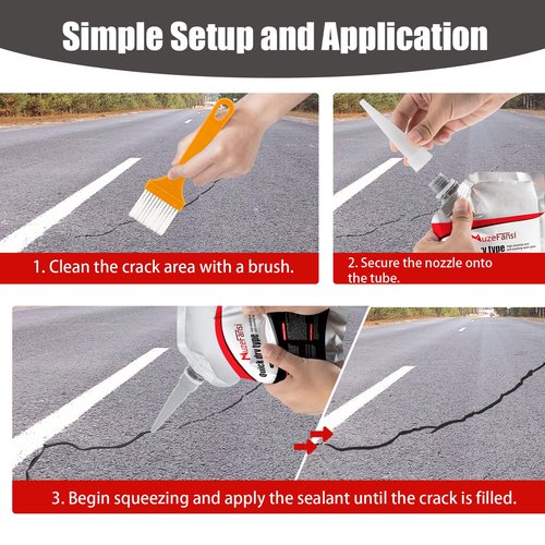 Concrete Crack Sealant, Sealant,Premium Crack Filler, Waterproof, Self-Leveling Cement Filler for Driveways, Walls, Patios, Garage Floors – Quick-Dry, Strong Bond(2 PCS,2.21LB)
