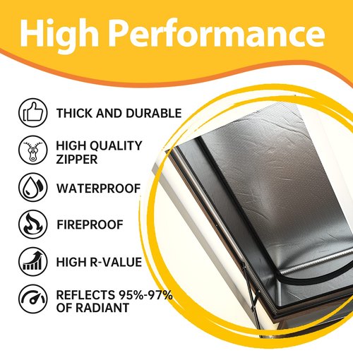 LEMOONE Attic Door Insulation Cover 25"x54"x11", Energy Saving Tent Attic Stairs Cover Ladder Pull Down Insulator, R-Value 15.5 Thicken Aluminum Foil Stairway Insulation with Zipper Fireproof