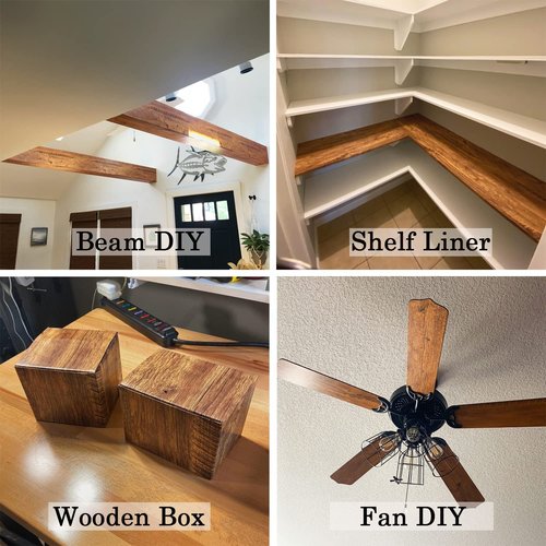 EeeComing Contact Paper Wood Grain Peel and Stick Wallpaper Countertops Cabinets Waterproof Easy to Clean Rustic Wood Wallpaper Self Adhesive Removable Vinyl Roll Brown 78.7Inx17.7In
