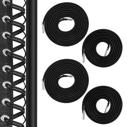 Solaradgy 4Pcs Zero Gravity Chair Replacement Cord, Black Elastic Rope Cord for Repair Zero-Gravity Lounge Chairs