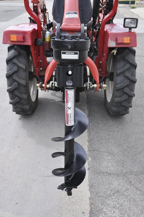 Tool Tuff Model 400 3-Point Tractor Post Hole Digger for Compact/Sub-Compact/Cat 0 Tractors with 6" Auger.