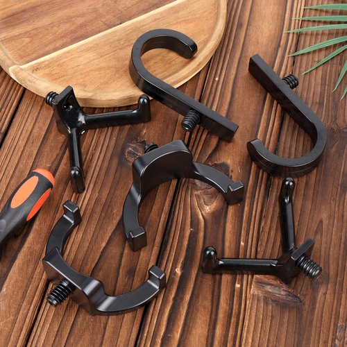 6pcs Storage Shed Hooks for Suncast, Black J U Y-Shape Hanger Tool Heavy Duty Tool Hangers Hooks Garden Shed Accessories for Suncast Garage Wall Organization