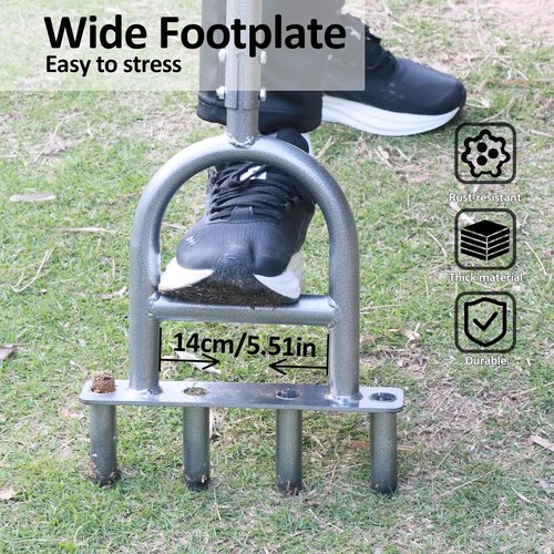 NovoLido Lawn Aerator Tool 2 in 1, Manual Lawn Coring Aerator with 4 Claw Weed Remover Tool for Gardening, Garden Tool & Cleaning Hand Tool for Soil Compaction and Improving Lawn Yard & Garden Health