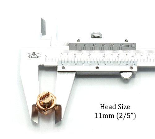 THE CIMPLE CO Size #8, 1 Pack - Copper Split Bolt Connector - Bonding Wire Connector - Grounding Split Bolt for Conductors - Copper Ground Bolt - Size S8, 1 Count