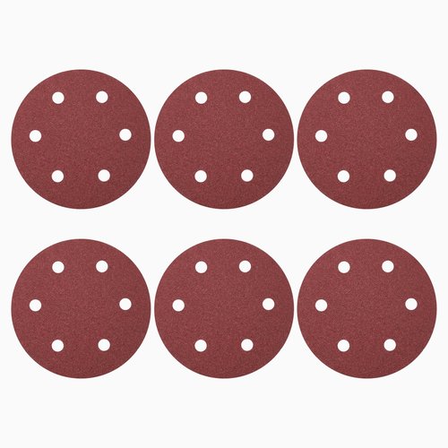 HARFINGTON 12 Pcs 9 Inch Sanding Disc 6 Hole 40 Grit Hook and Loop Sandpaper Random Orbital Sander Pads for Woodworking Automotive Metal Polishing