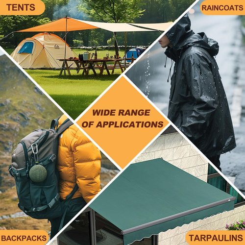 JAOJAO 100ml Tent Seam Sealer, Tent Waterproofing Fast Cure Sealant Tents Repair Glue Repairs Rips Seals Seams Dries Quickly, Becomes Transparent After Drying for Tents Awnings Jackets Sleeping Pads