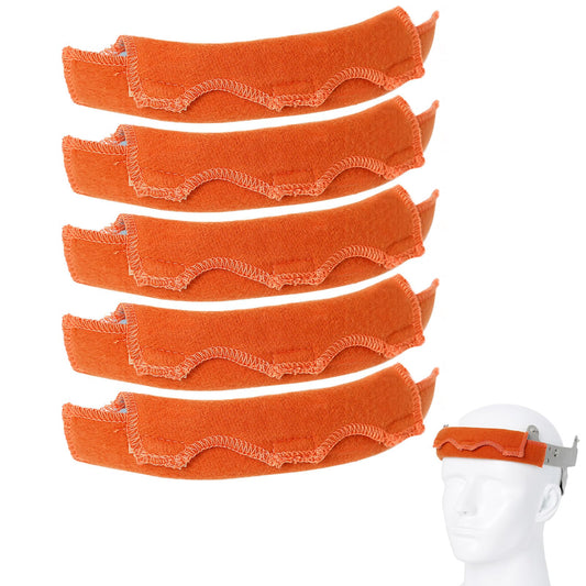 Aolamegs Safe Hard Hat Sweatband- 5PCS Sweat Bands Washable, Hard Hat Liner Replacement, Flame Retardant Cotton Hard Hat Accessories Sweat for Welding Helmet, Construction Hats, Chainsaw Helmet