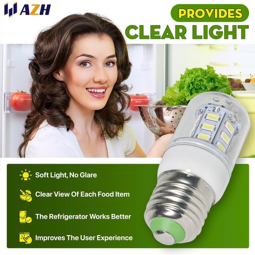 AZH Light Bulb Replacement for Frigidaire LFSS2312TF1 LFSS2312TF2 LFSS2612TE1 LFSS2312TF4 LFSS2312TP0 LFSS2612TE2 LFSS2312TP1 LFSS2312TP2 LFSS2312TP4 LFSS2612TD0 LFSS2612TD1 LFSS2612TE0 Refrigerator