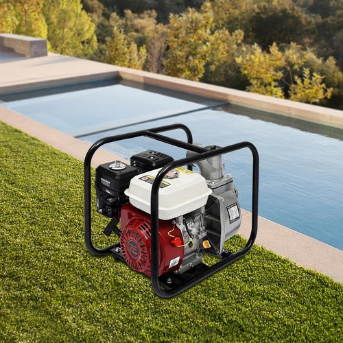 212cc 4 Stroke Gasoline Engine Water Pump, 3-Inch Gas-Powered Semi-Trash Water Transfer Pump, High Pressure Water Pump For Water Well Intake, Farmland Irrigation, Garden Irrigation