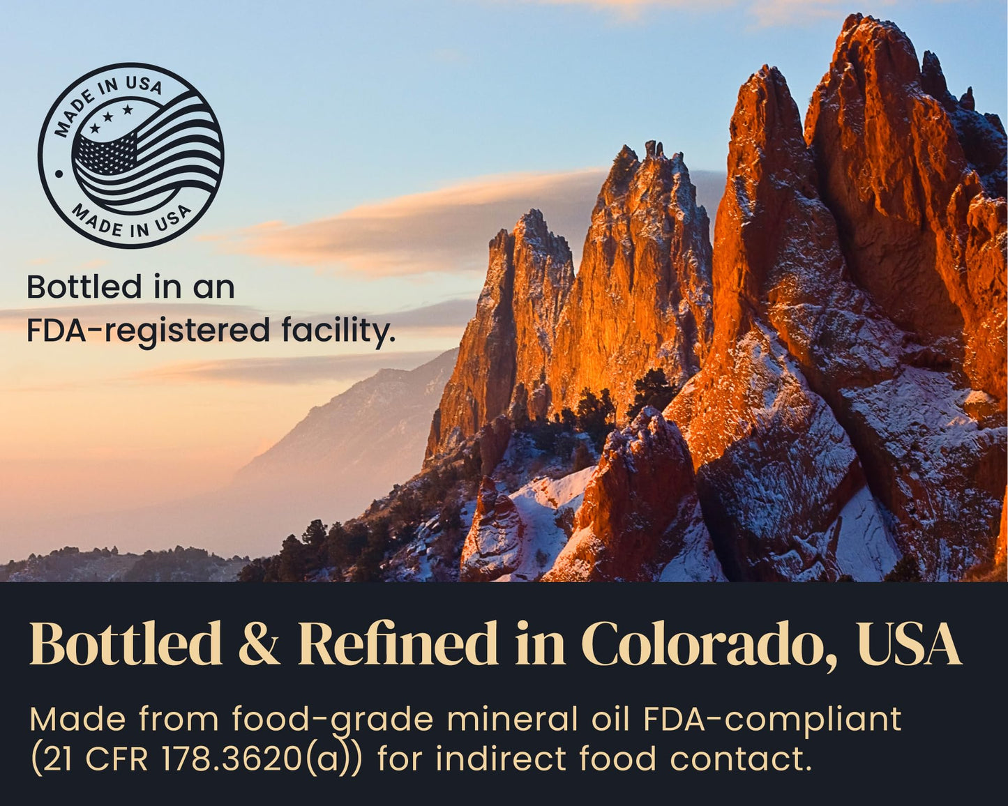 Mevell Food Grade Mineral Oil Made in USA 32 Oz, Butcher Blocks and Kitchen Countertops Conditioner, Food Safe Cutting Board Oil, Finish for Marble, Soapstone