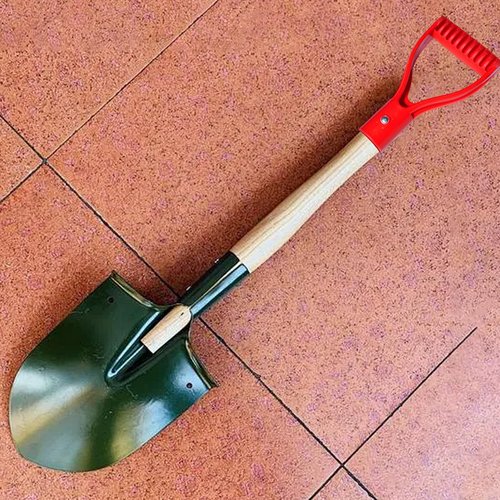 Shovel Handle Replacement 18inch Wooden Shovel Handle with Plastic Grip for Garden Digging Raking Tool