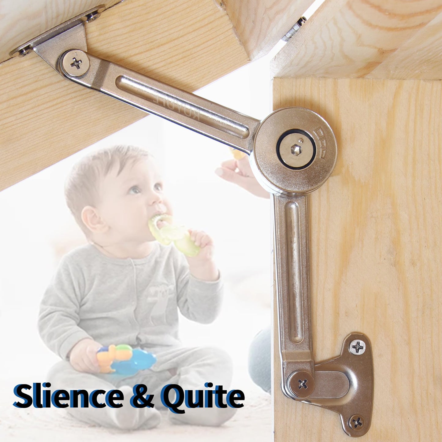 Heavy Duty Chest Hinges and Lid Support Soft Close for Toy Box for Cabinet Kitchen Wardrode Toy Chamber 2 Pack