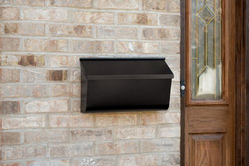 Architectural Mailboxes Woodlands™ Wall-Mounted Mailbox for Outside, Rust-Resistant Galvanized Steel Metal Medium Mail Box, White Modern Wall Mailbox