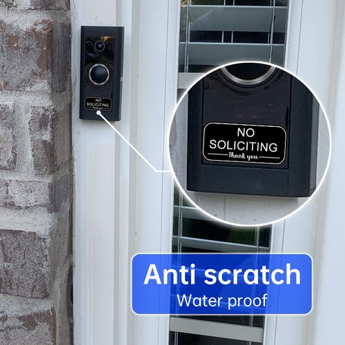 QMMD No Soliciting Sign For House 20 Pack No Soliciting Sticker No Soliciting Sign For Ring Doorbell Waterproof Home Office Suitable For Video Doorbell