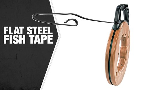 FTS1/8-25 Flat Steel Fish Tape; 1/8-Inch Wide; 25-Feet