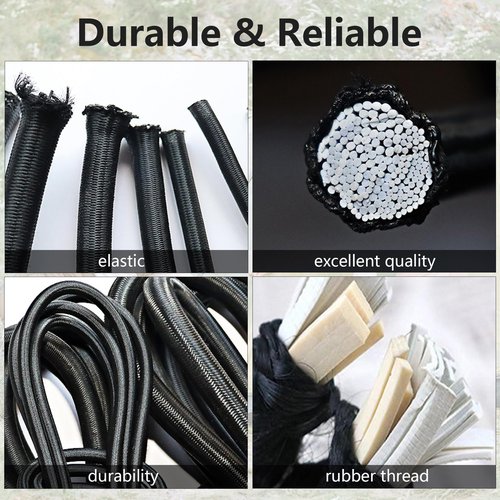 30pcs Black Ball Bungee Cords – 4 Inch Heavy-Duty Stretch Tie Down for Canopy, Tarp, Camping, and Storage