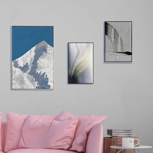 Cielasis Large Picture Hanging Strips Heavy Duty,Command Strips,24Pairs(48Strips) Sticky Picture Hangers for Walls,Hanging Pictures Without Nail,Damage Free No Nails Refill Adhesive Poster Strips