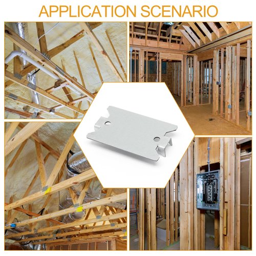 BENLIUDH 20pcs Nail Plates Electrical Cable Protector for Wood Studs, 2.5 X 1.5 Inch Nail Plate for Protection Plumbing and Wiring