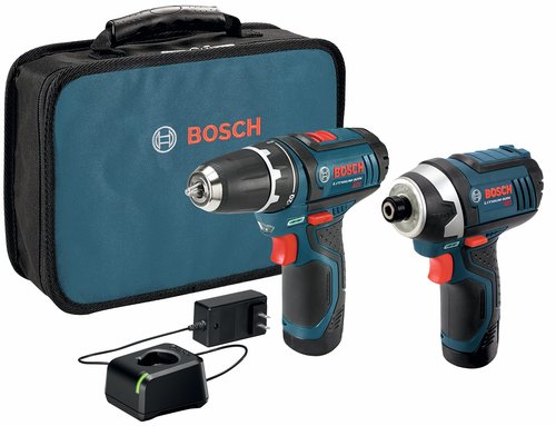 BOSCH CLPK22-120 12V Max Cordless 2-Tool Combo Kit with 3/8 In. Drill/Driver, 1/4 In. Impact Driver, (2) 2 Ah Batteries, Charger and Case