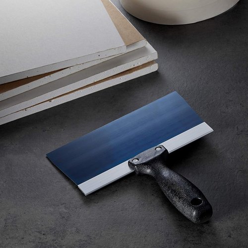 ALLWAY TK8 Textured Grip Blue Carbon Steel Taping Knife, 8"