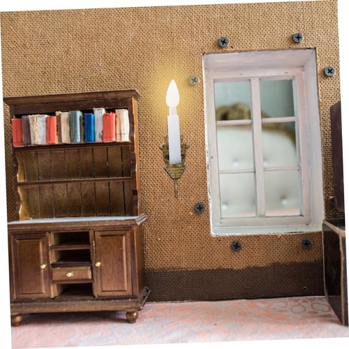 BESTonZON 5pcs Miniature Wall Lamp Model Realistic Simulation Lights for Dollhouse Decoration Warm White Glow Chic Design for Sand Table Scenes Home Accessory