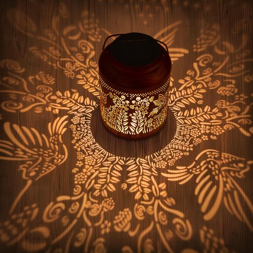 Solar Lanterns Outdoor, Hummingbird Garden Decoration, Waterproof LED Hanging Lights, Metal Solar Decor for Yard Deck Patio Lawn,Birthday Gift for Women,Mom,Grandma