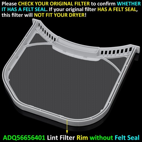Jolaxy ADQ56656401 Lint Filter Replacement for LG & Kenmore Dryers, Ultra Durable Dryer Lint Screen Trap, Compatible with Part Number ADQ566564 AP4457244 PS3531962