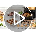 HONYAO Square 8'' Air Fryer Rack Set - 2x Stainless Steel Multi-Layer Grids