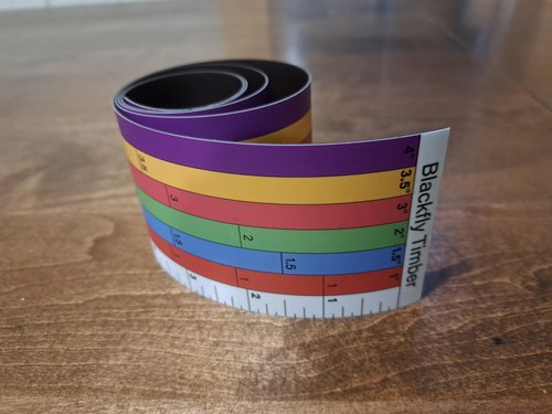 Magnetic Sawmill Scale E | 1" 1.5" 2" 3" 3.5" 4" Universal Lumber Guide fits Woodland Mills | Removable Milling Ruler