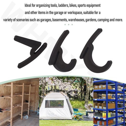 WHMYZHL 18 Pcs Universal Hooks for Garage Shelving and Industrial Storage Racks with Keyhole Slots Including L/J Heavy-Duty Hooks - Holds up to 40 lbs.