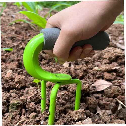 Hand Tiller Garden Tool with Metal Claw & Comfort Handle, Labor-Saving Soil Loosener & Cultivator for Planting, Weeding & Flower Beds, Indoor & Outdoor Gardening