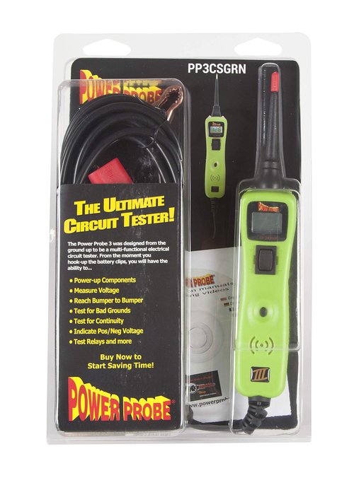 Power Probe III Clamshell - [Car Automotive Diagnostic Test Tool, Digital Volt Meter, AC/DC Current Resistance, Circuit Tester] (Green)