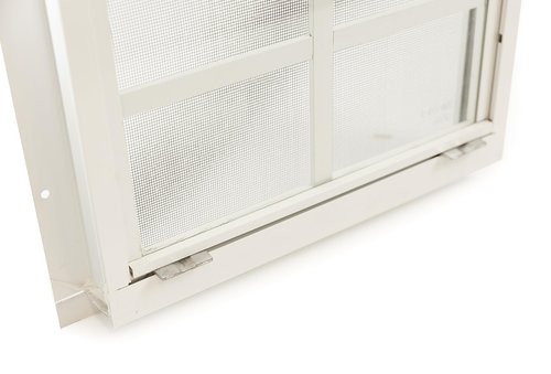 Shed Windows 18x23 (1-Pack) | Sliding Windows with Tempered Glass & Screens | Flush Mount, Black Aluminum Frames for Sheds, Chicken Coops & Playhouses