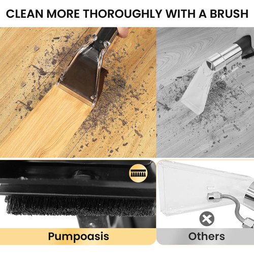 Upgraded Extractor Hose Kit for Shop Vac,Add Hard Bristle Brush,Equipped with 10FT Hoses and 25 FT Water Pipes,Converts the Vacuum Cleaner into a Carpet Cleaning Machine,Cleaning Home,2-Year Warranty