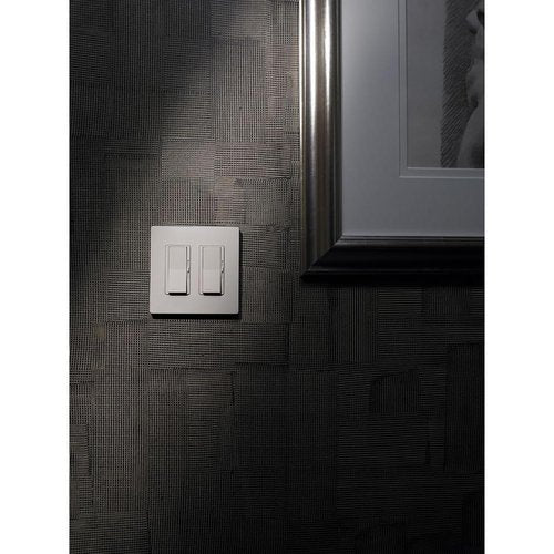 Lutron Claro 2 Gang Decorator/Rocker Wallplate, For Light Dimmers, Switches and Accessories, Snap-On Installation, No Visible Screws, Satin, SC-2-SW, Snow
