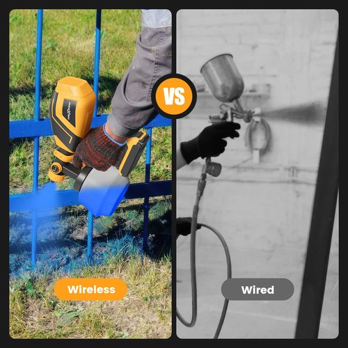 Cordless Paint Sprayer for Dewalt 20V MAX Battery, Electric Paint Sprayer with 1200ML,Easy to Clean,Adjustable Spray Modesfor Home Renovation and Car Painting(Battery Not Included)